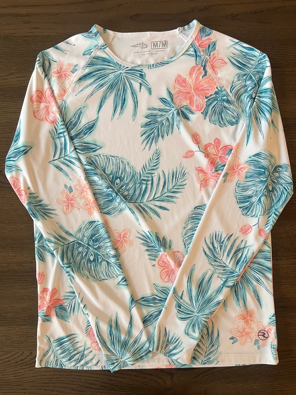 Reel Life Swim Tee Long Sleeve Rash Guard Women’s Medium EUC